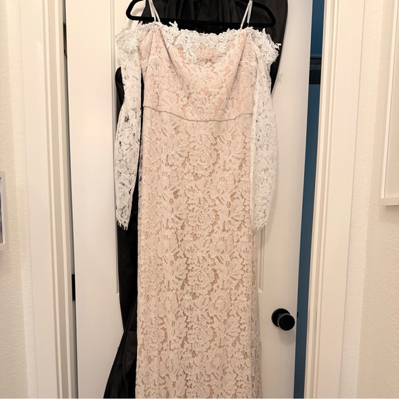 Lulu's Romance Dreamer White Lace Off-the-Shoulder Maxi Dress - Picture 7 of 10
